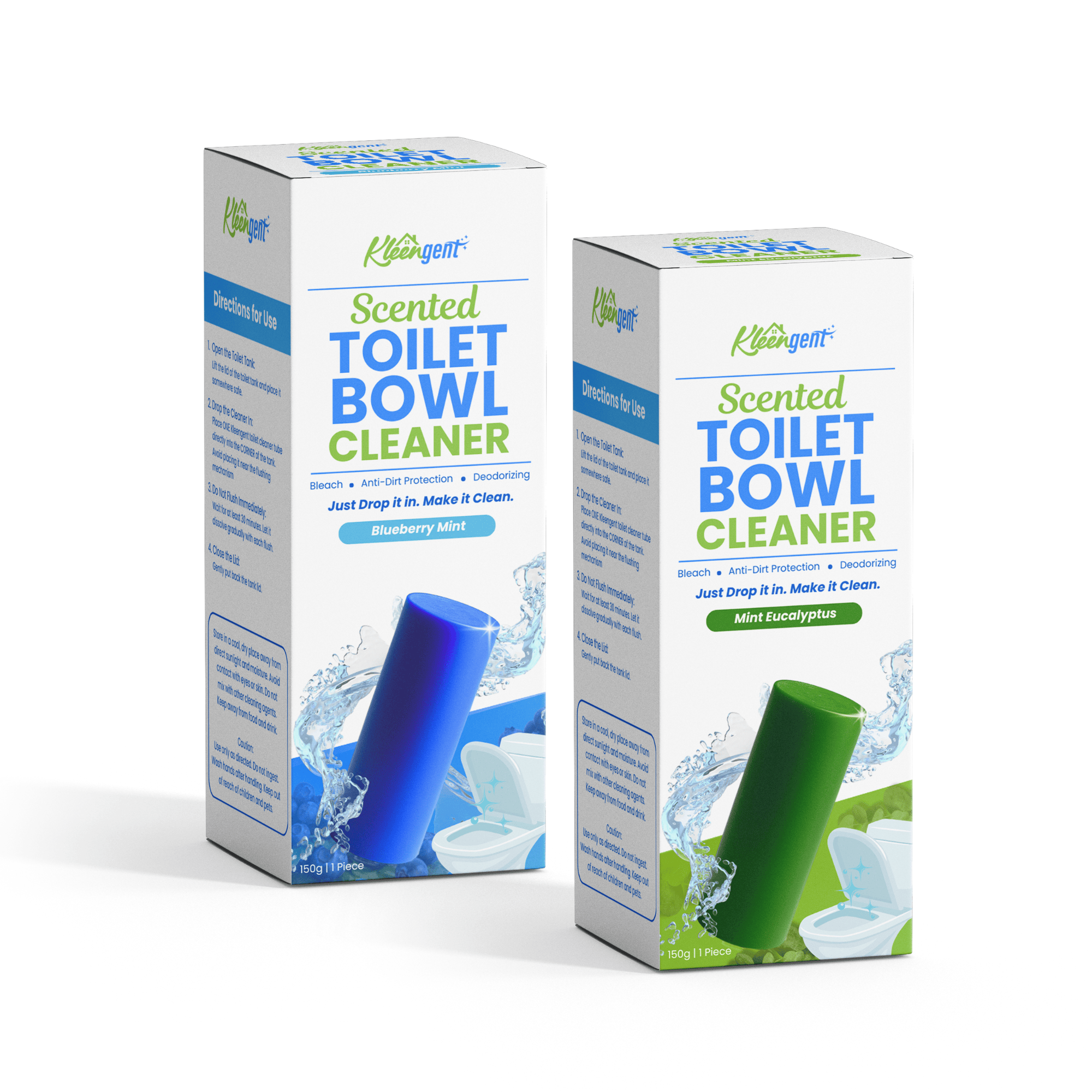 Kleengent Toilet Bowl Cleaner All Scents Scented Bleach for Fresh Flush 150g