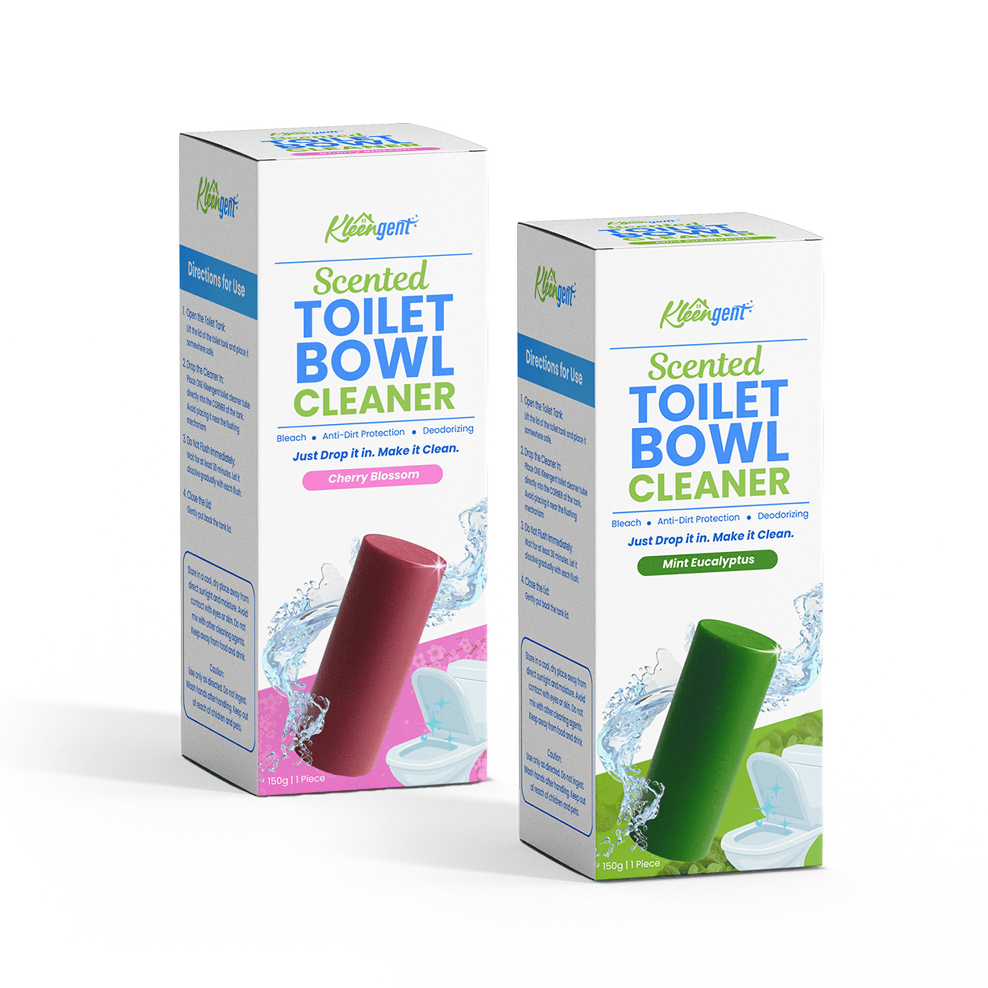 Kleengent Toilet Bowl Cleaner All Scents Scented Bleach for Fresh Flush 150g