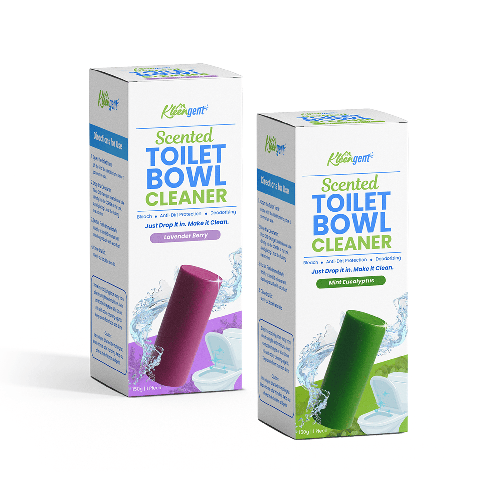 Kleengent Toilet Bowl Cleaner All Scents Scented Bleach for Fresh Flush 150g