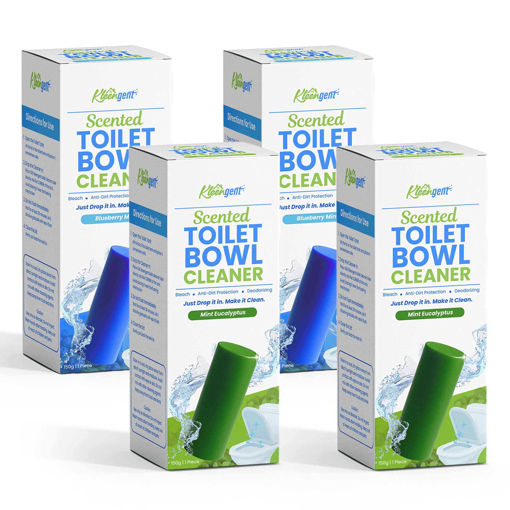 Kleengent Toilet Bowl Cleaner All Scents Scented Bleach for Fresh Flush 150g