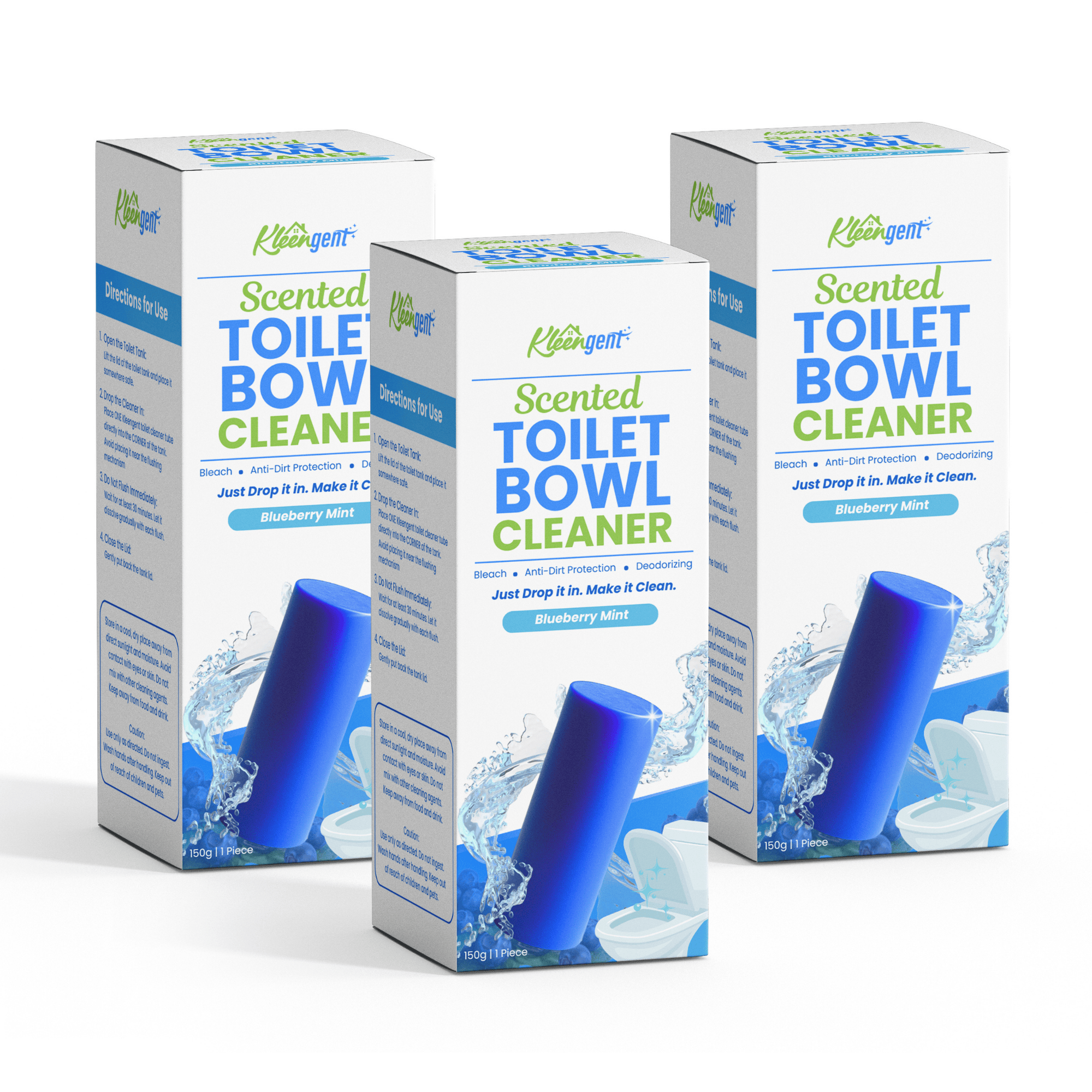 Kleengent Toilet Bowl Cleaner All Scents Scented Bleach for Fresh Flush 150g