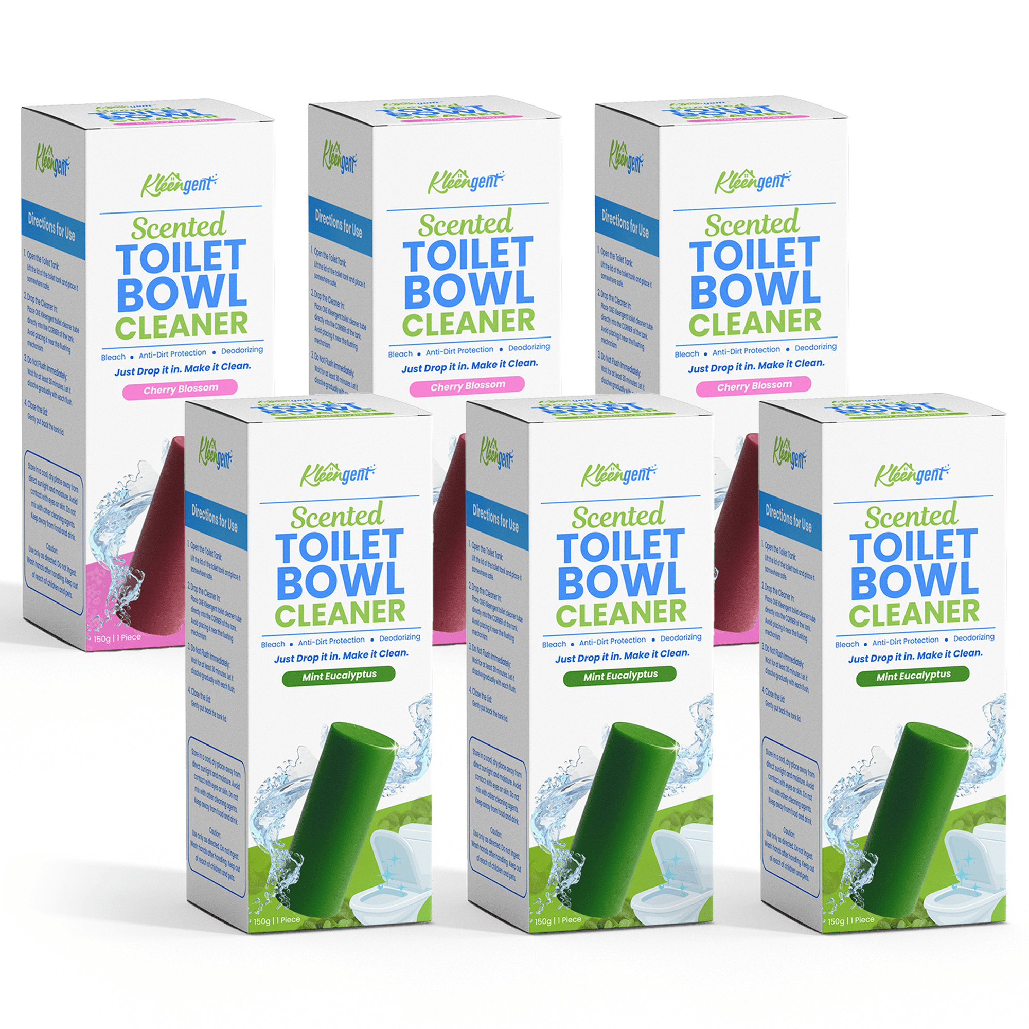 Kleengent Toilet Bowl Cleaner All Scents Scented Bleach for Fresh Flush 150g