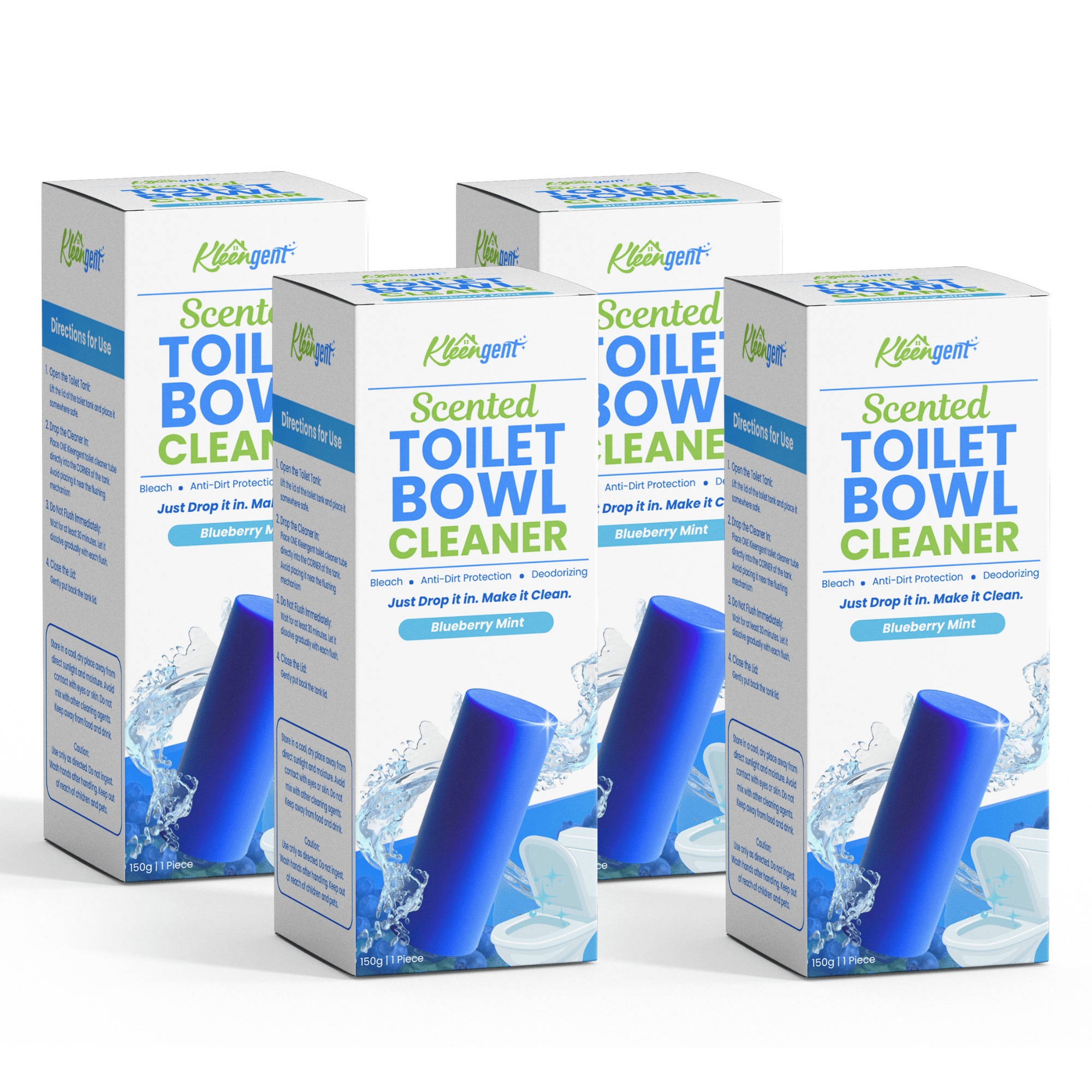 Kleengent Toilet Bowl Cleaner All Scents Scented Bleach for Fresh Flush 150g