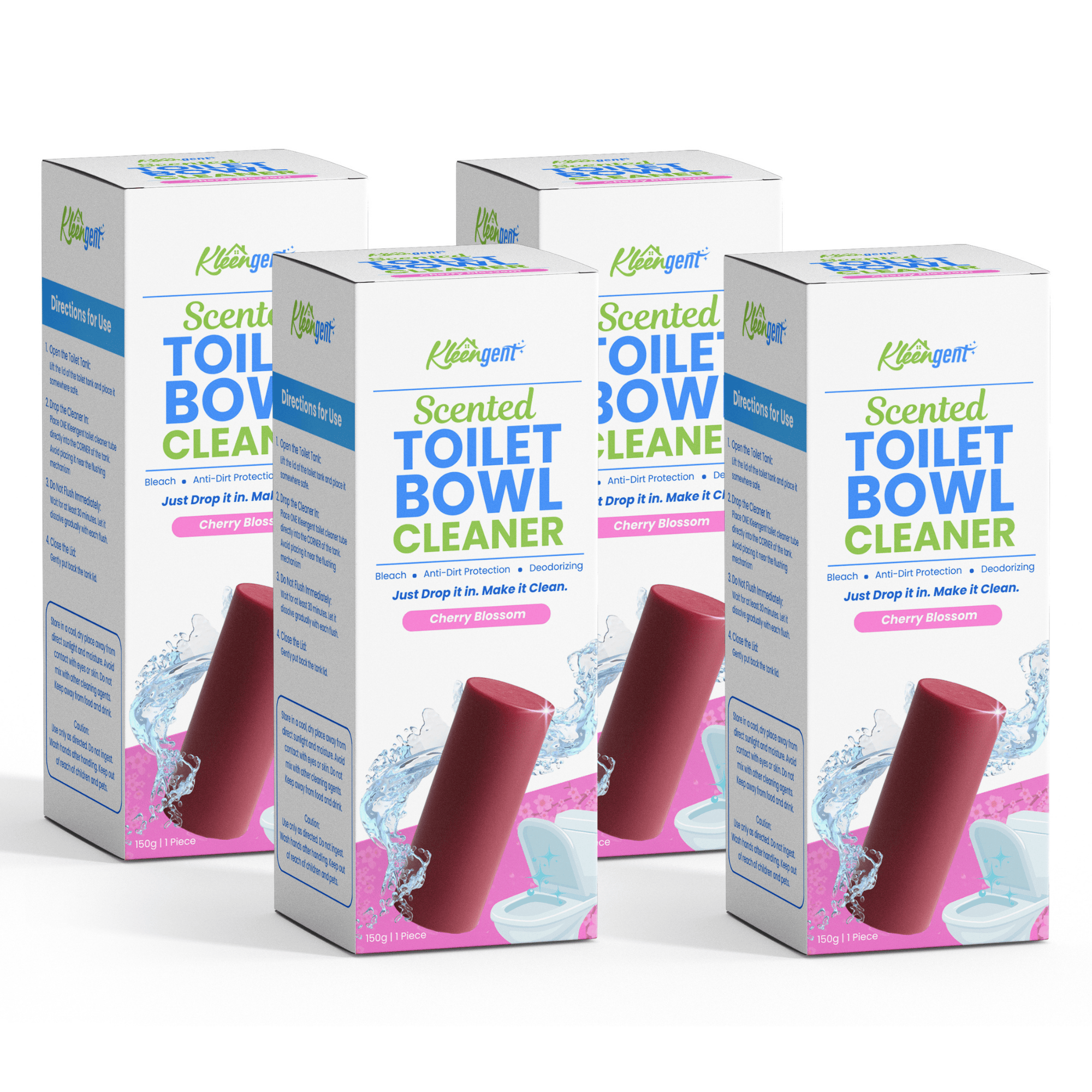 Kleengent Toilet Bowl Cleaner All Scents Scented Bleach for Fresh Flush 150g