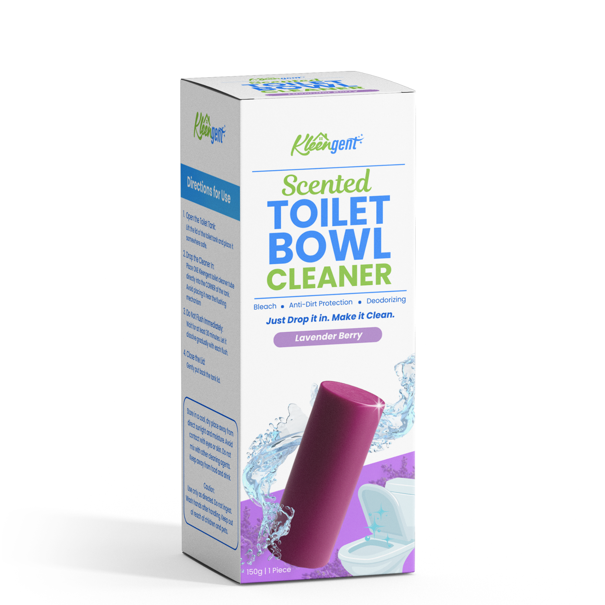 Kleengent Toilet Bowl Cleaner All Scents Scented Bleach for Fresh Flush 150g