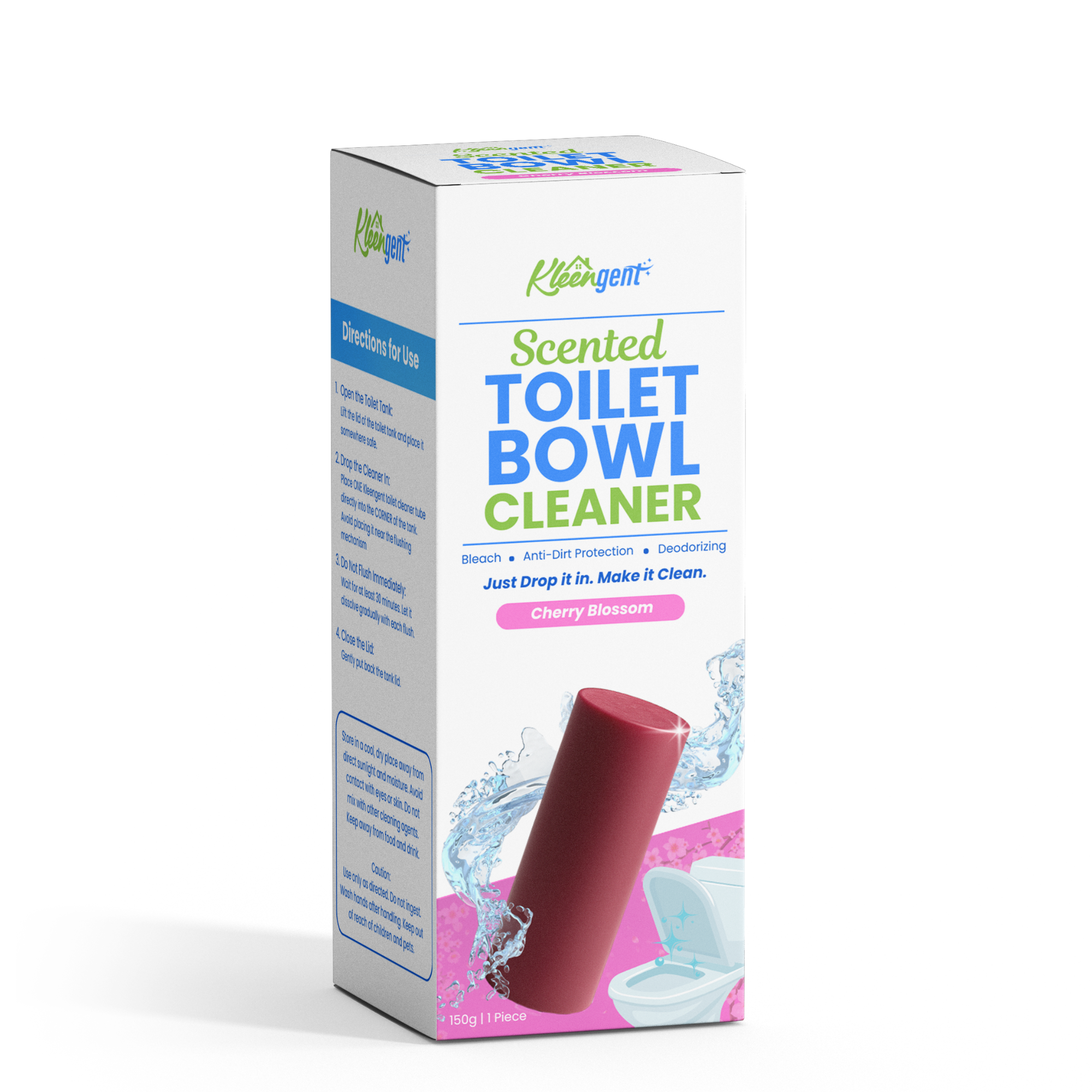 Kleengent Toilet Bowl Cleaner All Scents Scented Bleach for Fresh Flush 150g