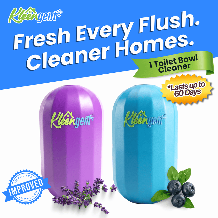 Kleengent Ever Fresh – NEW & IMPROVED Automatic Scented Toilet Bowl Cleaner  –  Blueberry + Lavender