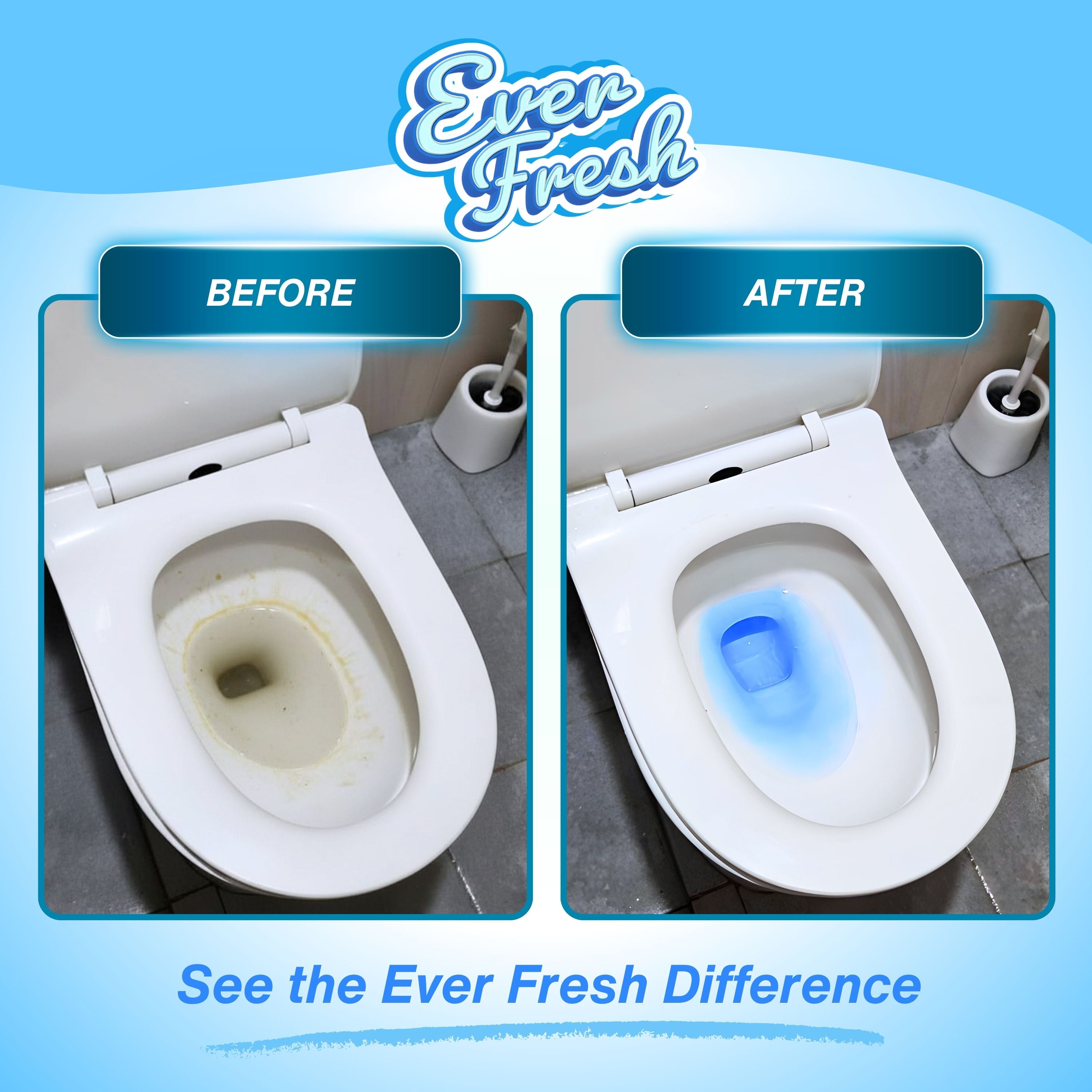 Kleengent Ever Fresh – NEW & IMPROVED Automatic Scented Toilet Bowl Cleaner  –  Blueberry + Lavender