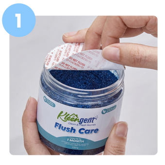 Flush Care usage step